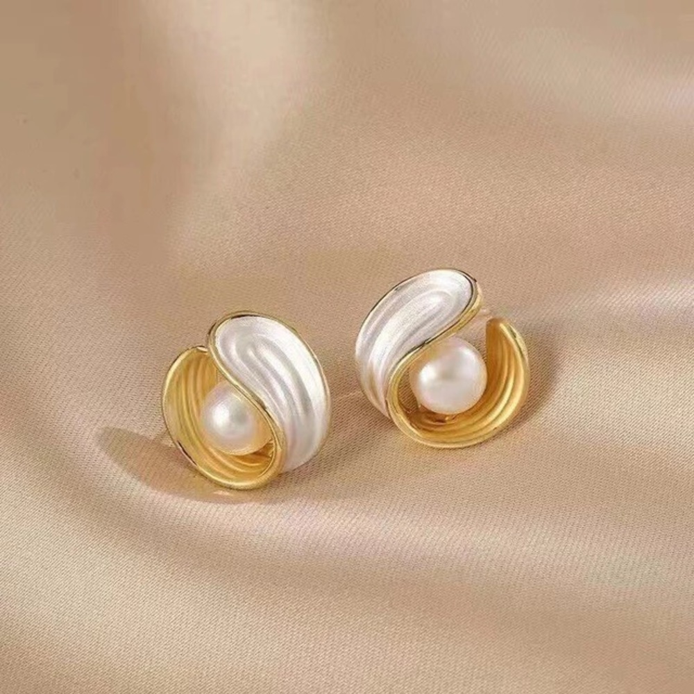 Faux Pearl Earrings